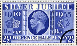 King George V Silver Jubilee: 2 1/2d