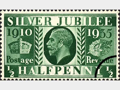 King George V Silver Jubilee: 1/2d