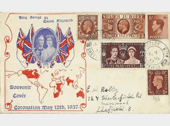 KGVI: 1 1/2d Red-brown