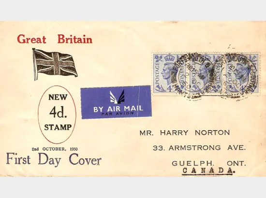 KGVI: 4d Light Ultramarine