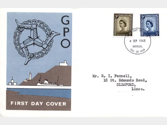 Isle of Man 4d Brown & 5d Blue