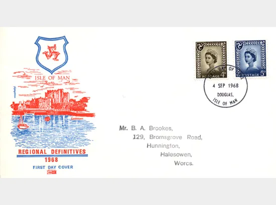 Isle of Man 4d Brown & 5d Blue