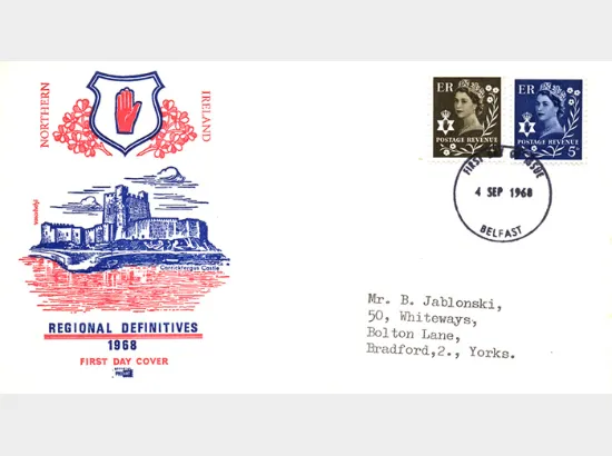 Northern Ireland 4d Brown & 5d Blue