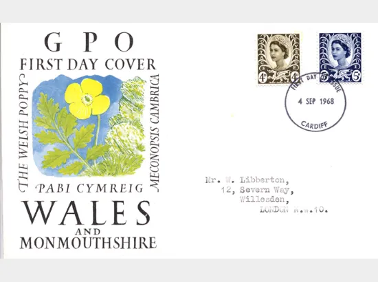 Wales 4d Brown & 5d Blue