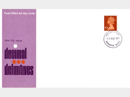 Machins: 10p Reddish-brown