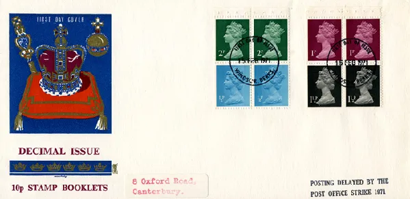 Stitched: Decimal Values: 10p Pillar Boxes 1 (1855)