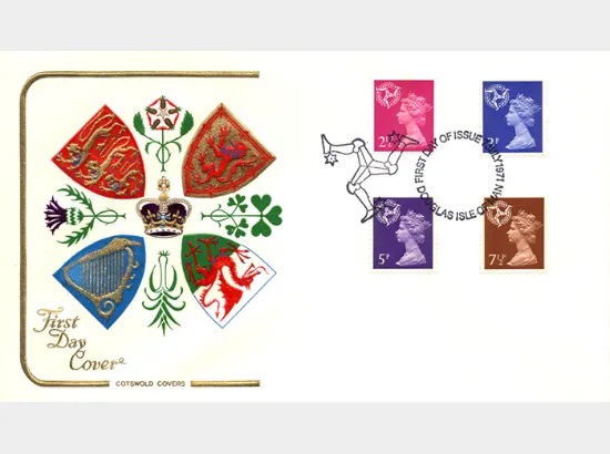 Isle of Man 2 1/2p, 3p, 5p, 7 1/2p