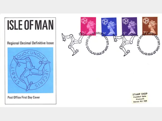 Isle of Man 2 1/2p, 3p, 5p, 7 1/2p