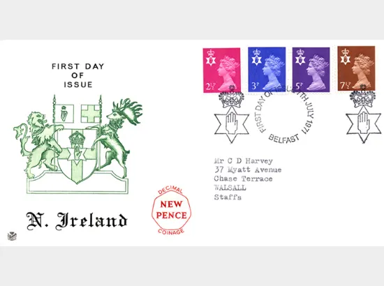 Northern Ireland 2 1/2p, 3p, 5p, 7 1/2p