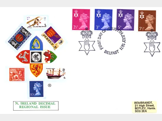 Northern Ireland 2 1/2p, 3p, 5p, 7 1/2p