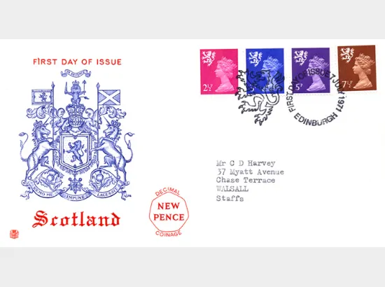 Scotland 2 1/2p, 3p, 5p, 7 1/2p