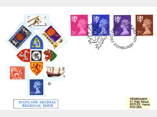 Scotland 2 1/2p, 3p, 5p, 7 1/2p