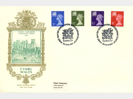 Wales 3 1/2p, 5 1/2p, 8p