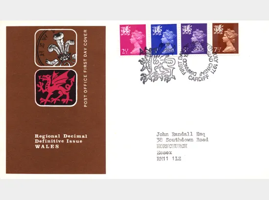 Wales 2 1/2p, 3p, 5p, 7 1/2p
