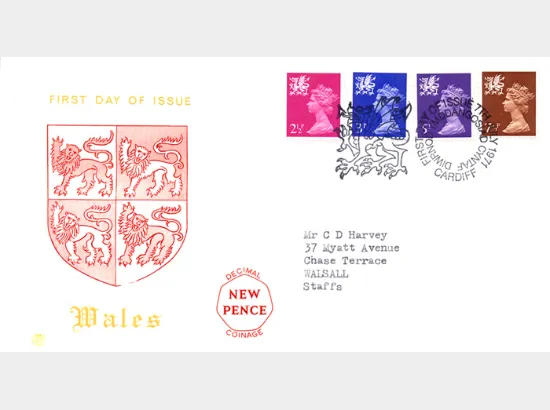 Wales 2 1/2p, 3p, 5p, 7 1/2p