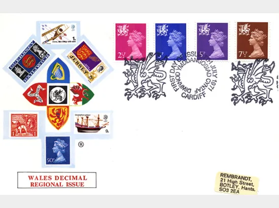 Wales 2 1/2p, 3p, 5p, 7 1/2p