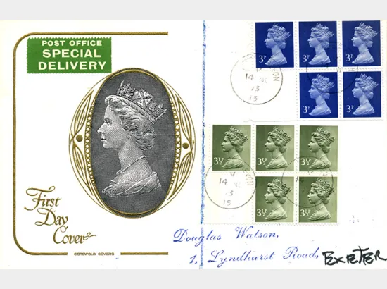 Stitched: New Design: 50p Canada Life (Moss-green)