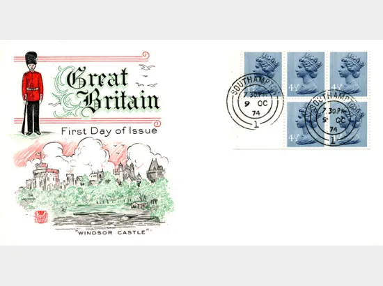 Stitched: New Design: 45p Coins 3 (Elizabeth I Crown)