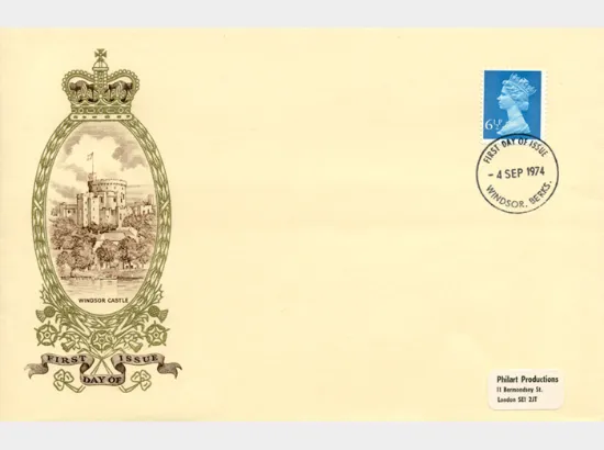 Machins: 6 1/2p Peacock Blue