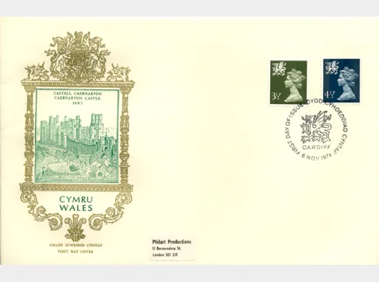 Wales 4 1/2p Dark Blue