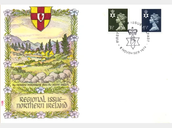 Northern Ireland 4 1/2p Dark Blue