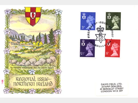 Northern Ireland 3 1/2p, 5 1/2p, 8p