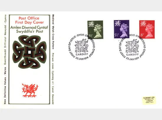 Wales 3 1/2p, 5 1/2p, 8p