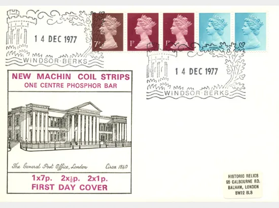 Machins: 10p Se-tenant Stamp Coil