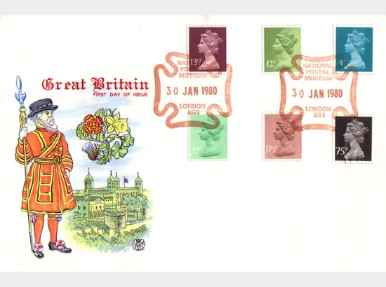 Machins: 4p, 12p, 13 1/2p, 17p, 17 1/2p, 75p