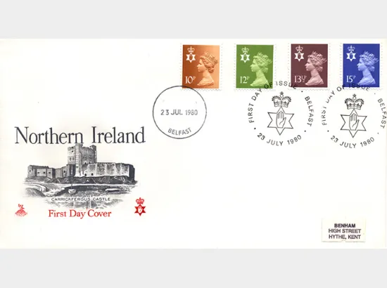 Northern Ireland 12p, 13 1/2p, 15p