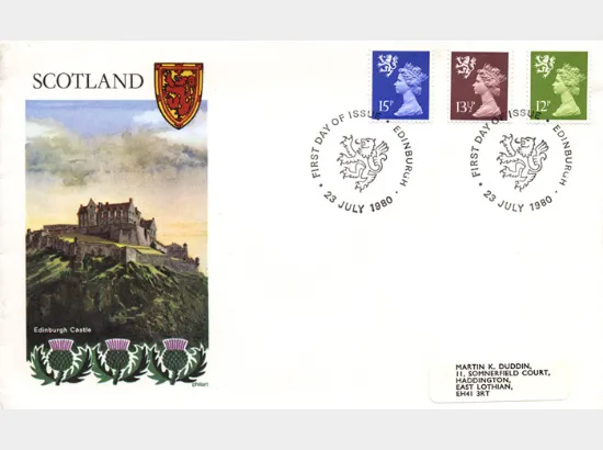 Scotland 12p, 13 1/2p, 15p