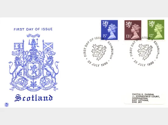 Scotland 12p, 13 1/2p, 15p