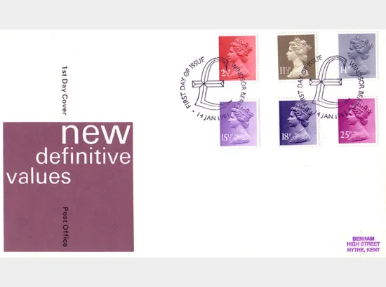 Machins: 2 1/2p, 11 1/2p, 14p, 15 1/2p, 18p, 25p