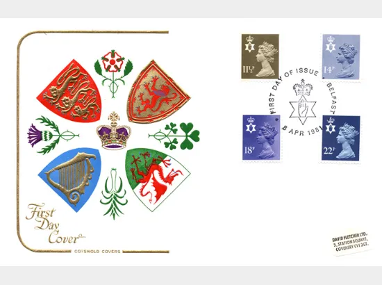 Northern Ireland 11 1/2p, 14p, 18p, 22p