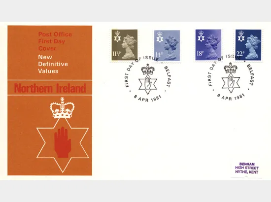 Northern Ireland 11 1/2p, 14p, 18p, 22p