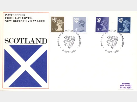 Scotland 11 1/2p, 14p, 18p, 22p