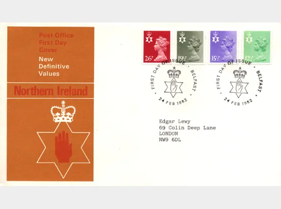 Northern Ireland 12 1/2p, 15 1/2p, 19 1/2p, 26p