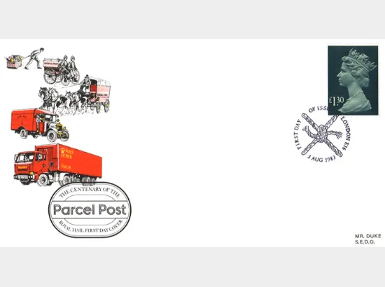 Machins: Parcel Post: £1.30