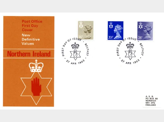 Northern Ireland 16p, 20 1/2p, 28p