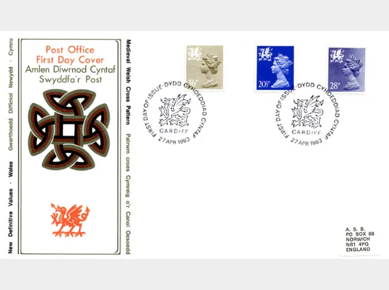 Wales 16p, 20 1/2p, 28p