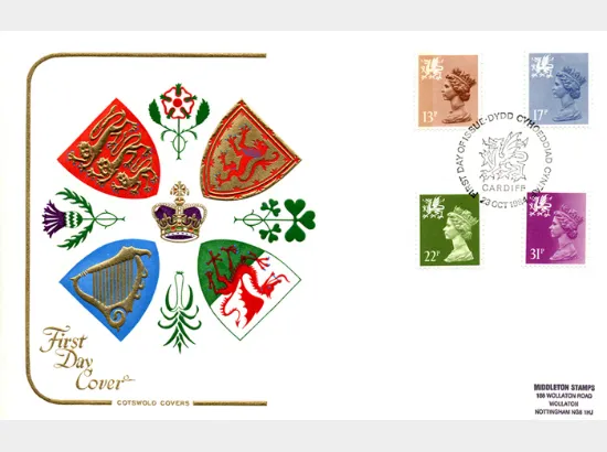 Wales 13p, 17p, 22p, 31p
