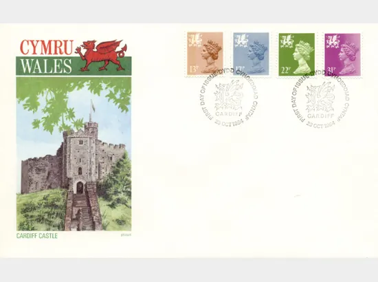 Wales 13p, 17p, 22p, 31p