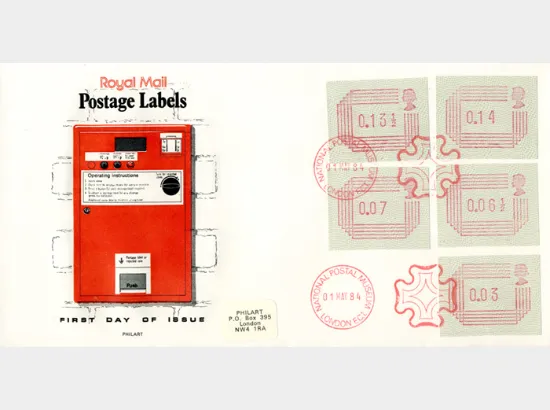 32 values 1/2p to 16p [Frama Labels]