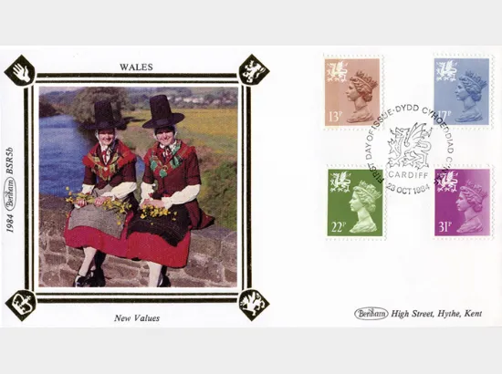 Wales 13p, 17p, 22p, 31p