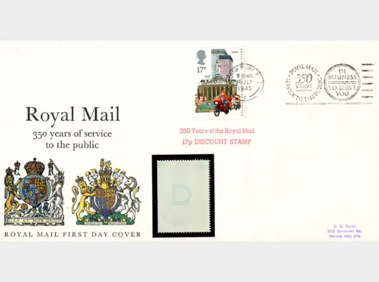 Counter: The Royal Mail: £1.53 Datapost
