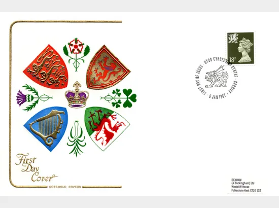 Wales 18p Olive-green