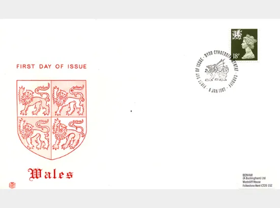 Wales 18p Olive-green