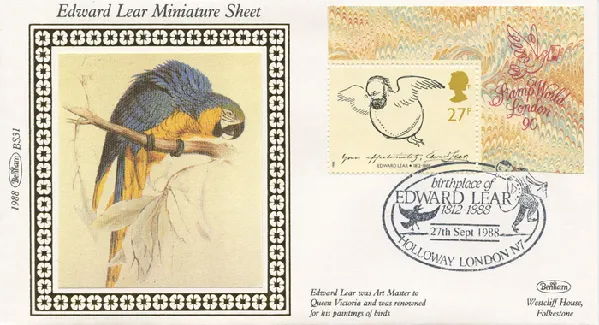 Edward Lear: Miniature Sheet Edward Lear: Miniature Sheet
