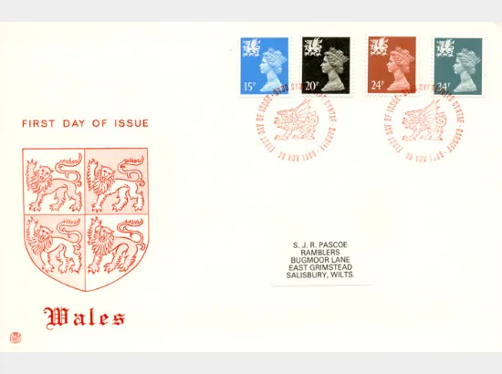 Wales 15p, 20p, 24p, 34p