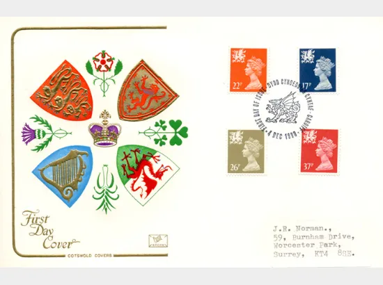 Wales 17p, 22p, 26p, 37p